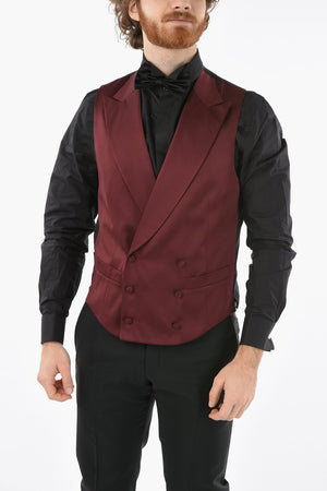 CC COLLECTION Double-Breasted Bicolour Waistcoat CERIM. RESET with Peak Lapel