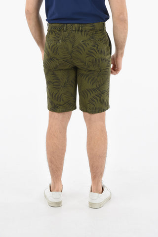 Plant Patterned Flax and Cotton MILANO Shorts