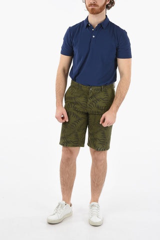 Plant Patterned Flax and Cotton MILANO Shorts