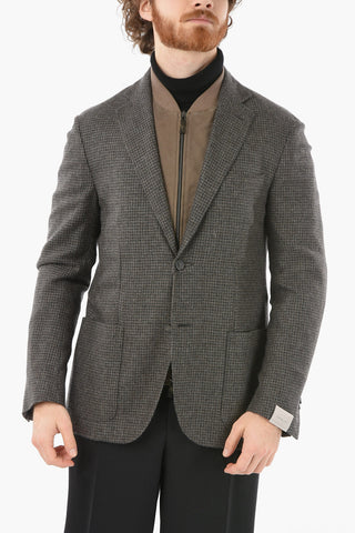 Cashmere Half-Lined Tattersall SPORTSWEAR Balzer with Chest Piece