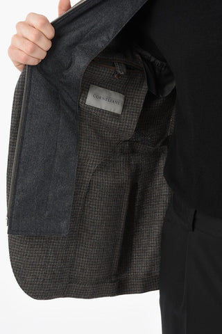Cashmere Half-Lined Tattersall SPORTSWEAR Balzer with Chest Piece