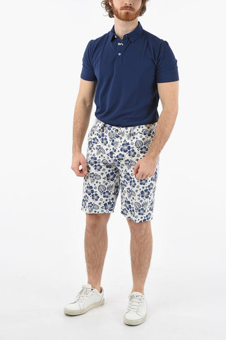 Floral Patterned Flax and Cotton MILANO Shorts