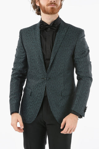 CC COLLECTION side vents peak lapel CERIMONIA RESET 1-button blazer