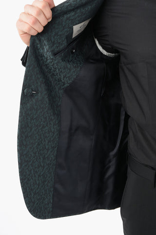 CC COLLECTION side vents peak lapel CERIMONIA RESET 1-button blazer