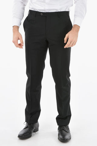mohair and virgin wool ACADEMY CERIMONIA jetted pocket Elegant pants