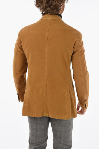 Half-Lined Double-Breasted Blazer with Peak Lapel