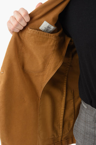 Half-Lined Double-Breasted Blazer with Peak Lapel