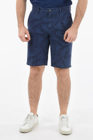 Plant Patterned Flax and Cotton MILANO Shorts