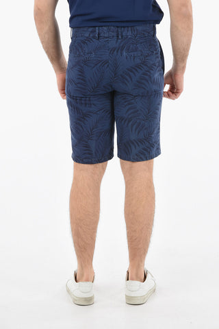Plant Patterned Flax and Cotton MILANO Shorts