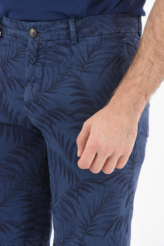 Plant Patterned Flax and Cotton MILANO Shorts