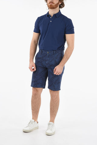 Plant Patterned Flax and Cotton MILANO Shorts