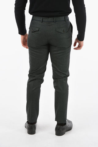 Pantaloni in Lana Vergine a Doppia Pince