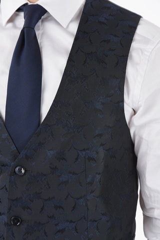 Plant Motif Silk ACADEMY CERIMONIA Waistcoat