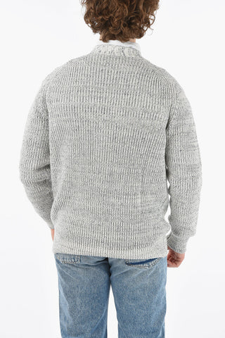 Knitted Cardigan with Contrasting Buttons