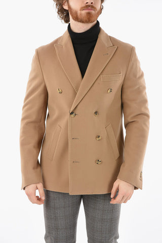 Cappotto Foderato Doppiopetto con Revers a Lancia