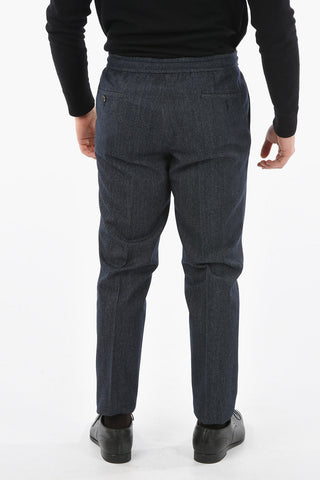 Single Pleat LIGHT Pants with Drawstring on the Waist