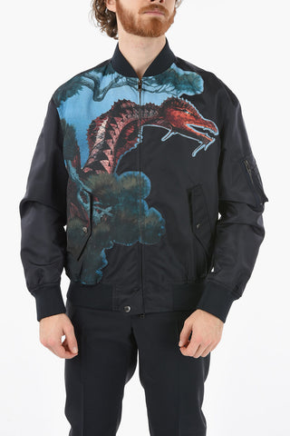 Printed DRAGON GARDEN Bomber Jacket