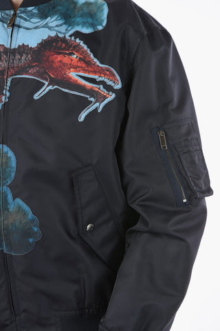 Printed DRAGON GARDEN Bomber Jacket
