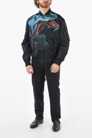 Printed DRAGON GARDEN Bomber Jacket