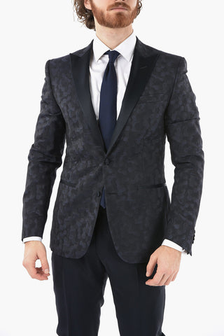CC COLLECTION side vents peak lapel CERIMONIA RESET tuxedo jacket