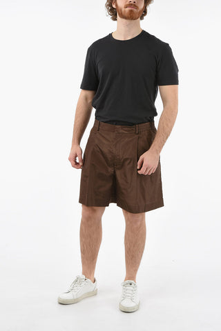 Double Pleated Silk Shorts