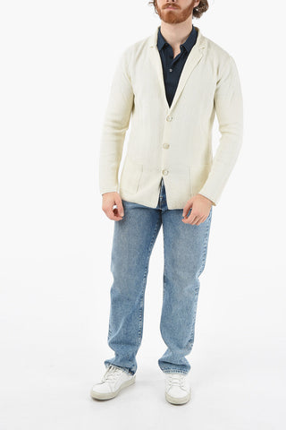 Chevron Motif Knitted Blazer
