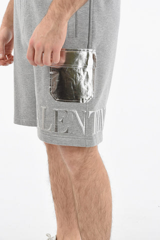 Cotton Shorts With Metallic Pocket