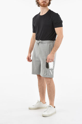 Cotton Shorts With Metallic Pocket