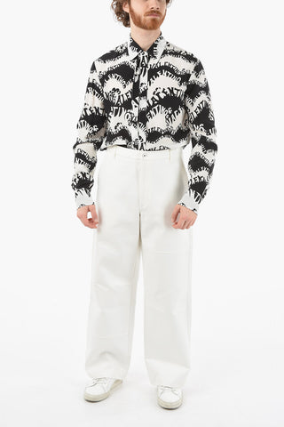 Solid Color Loose Fit Pants