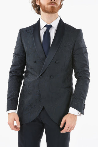 CC COLLECTION paisley REWARD CERIMONI center vent tuxedo jacket
