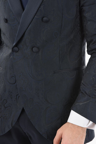 CC COLLECTION paisley REWARD CERIMONI center vent tuxedo jacket
