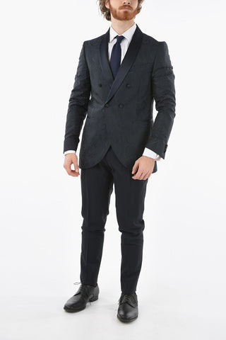 CC COLLECTION paisley REWARD CERIMONI center vent tuxedo jacket