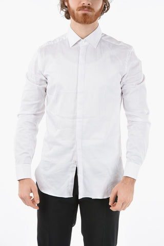 CC COLLECTION Hidden Closure Shirt With Cufflinks