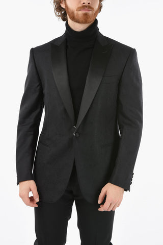 1 Botton Lined Blazer with Peak Lapel