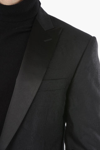 1 Botton Lined Blazer with Peak Lapel