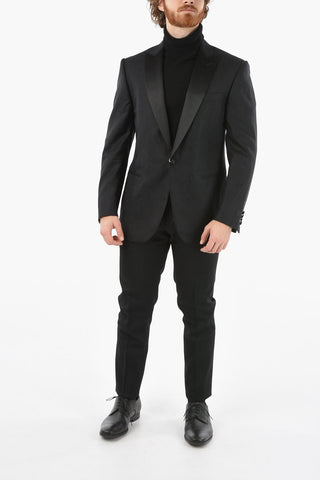 1 Botton Lined Blazer with Peak Lapel