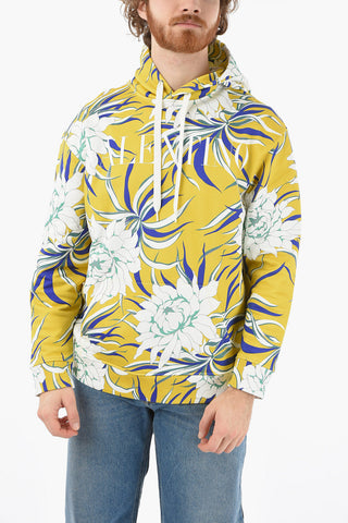 Cotton Printed PEONIES Hoodie