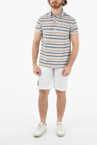 Striped Piquè Cotton SMITH Polo Shirt