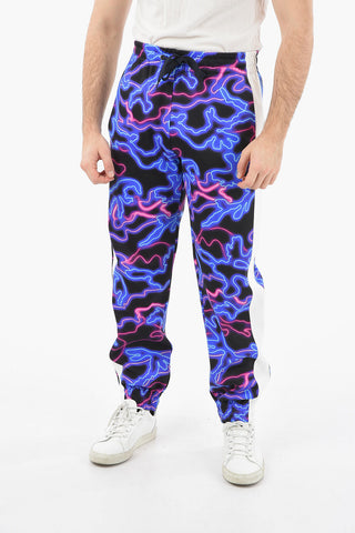 Contrasting Band Printed Joggers