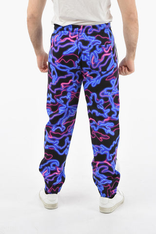 Contrasting Band Printed Joggers