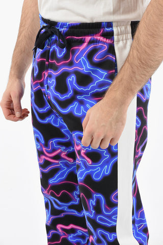 Contrasting Band Printed Joggers