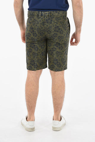 Linen-Cotton Floral Print Shorts MILANO