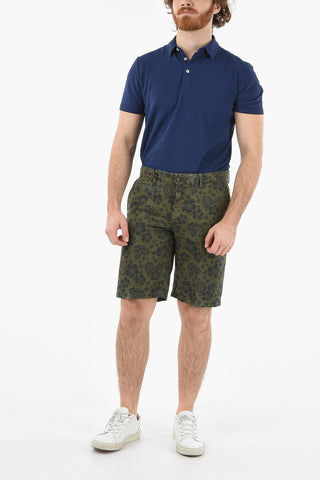 Linen-Cotton Floral Print Shorts MILANO