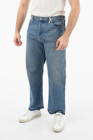 Double-texture Loose Fit Jeans 22cm