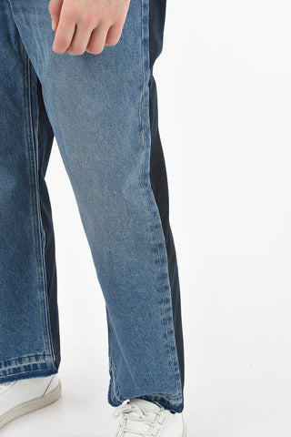 Double-texture Loose Fit Jeans 22cm