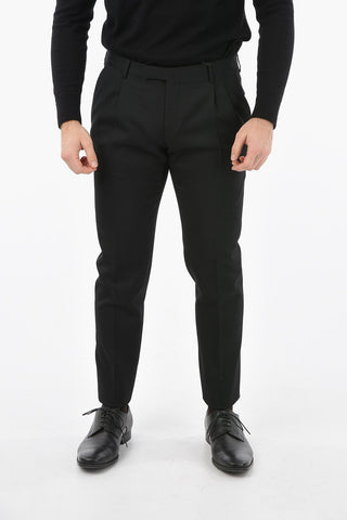 CC COLLECTION Half-Lined Trousers with Zip and Hook Closure and with Pinces