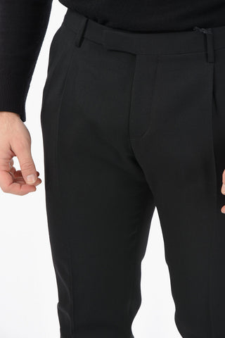 CC COLLECTION Half-Lined Trousers with Zip and Hook Closure and with Pinces