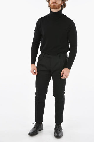 CC COLLECTION Half-Lined Trousers with Zip and Hook Closure and with Pinces