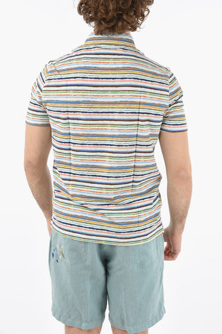 Striped Piquè Cotton SMITH Polo Shirt