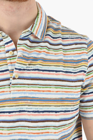Striped Piquè Cotton SMITH Polo Shirt